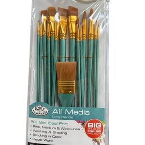 All Media Brush Set - Green and Gold